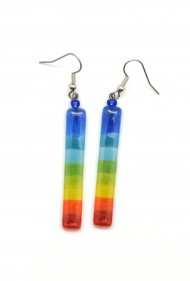 Long Glass Rainbow Earrings